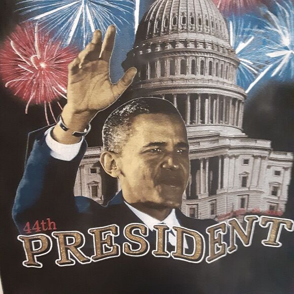 Barack Obama Presidential Inauguration T-Shirt Black L Large 44TH PRESIDENT 2009 - Picture 2 of 10